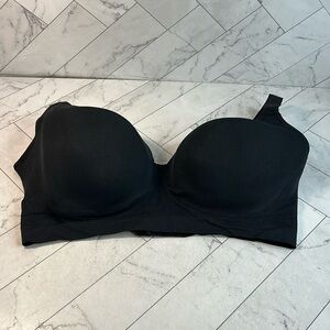 NWT Cacique Lane Bryant Womans Bra Black Reversible Bralette UNDERWIRE 40F
